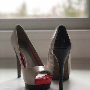 Jessica Simpson Heels Grey Orange US 6 EU 36